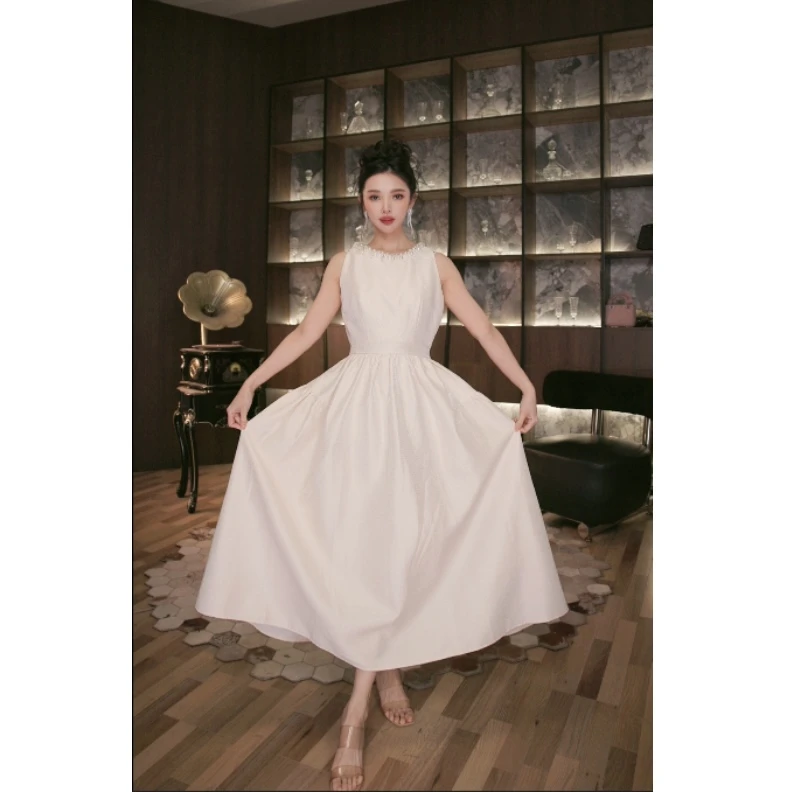 六爻定制 法式赫本风名媛显瘦优雅时尚连衣裙 9606