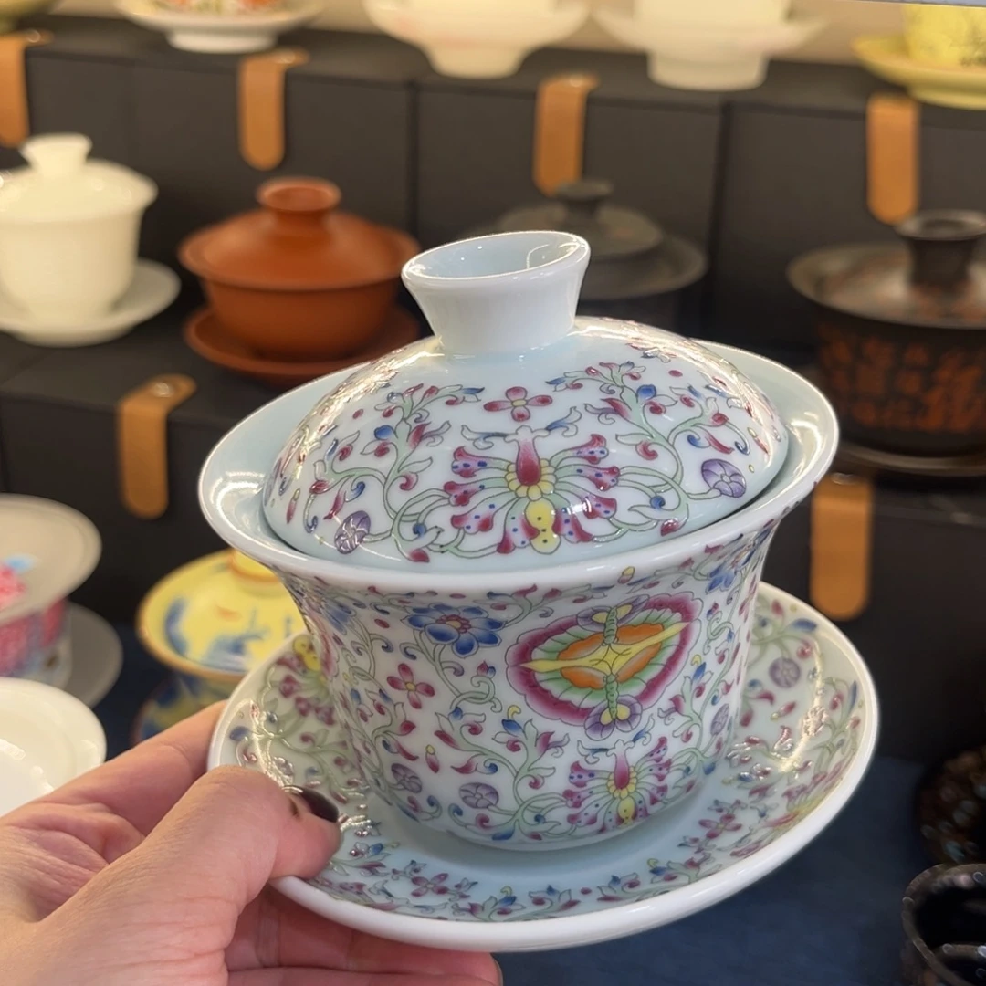 陶景德陶瓷盖碗茶具
