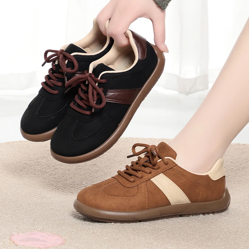 2025春季新款老北京布鞋女款单鞋防滑平底软底工作休闲运动鞋系带