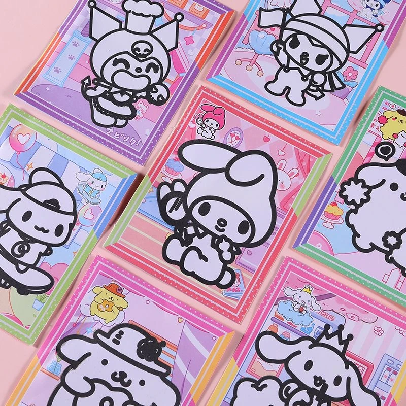 DIY趣味沙画石膏画便签涂色本刮刮画绘画成人儿童解压画画