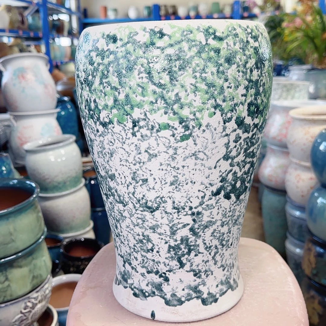 紫砂花盆高32口18……