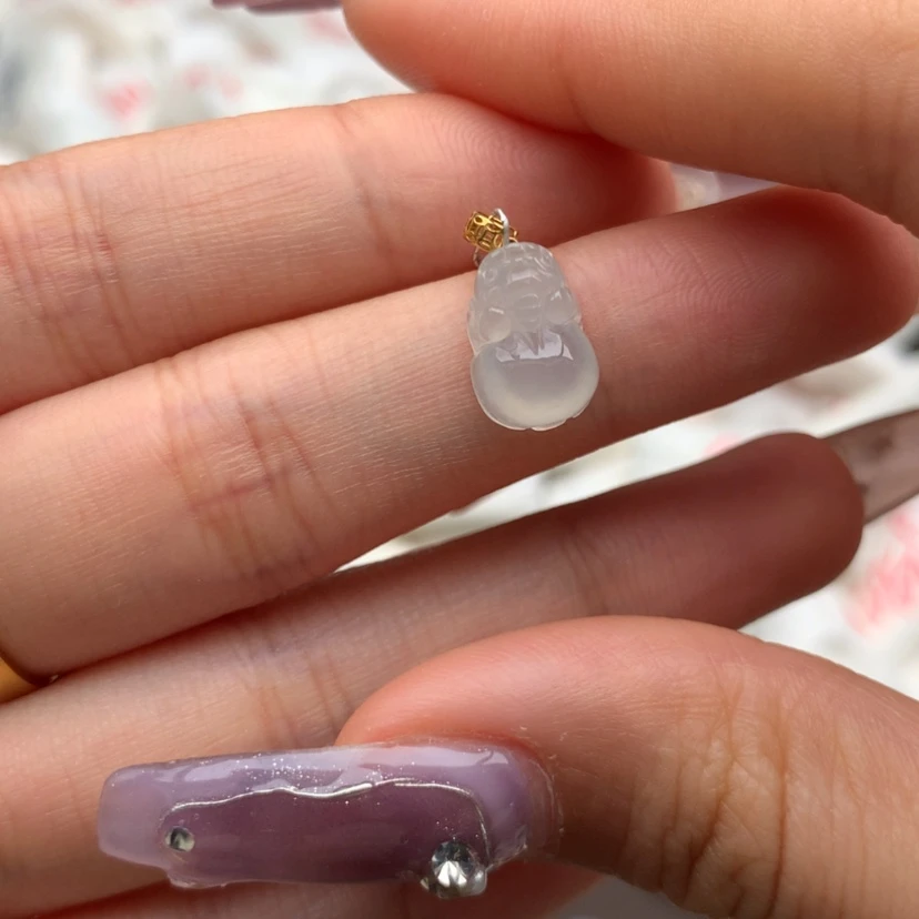 【闪购商品】翡翠挂件18K金镶嵌一