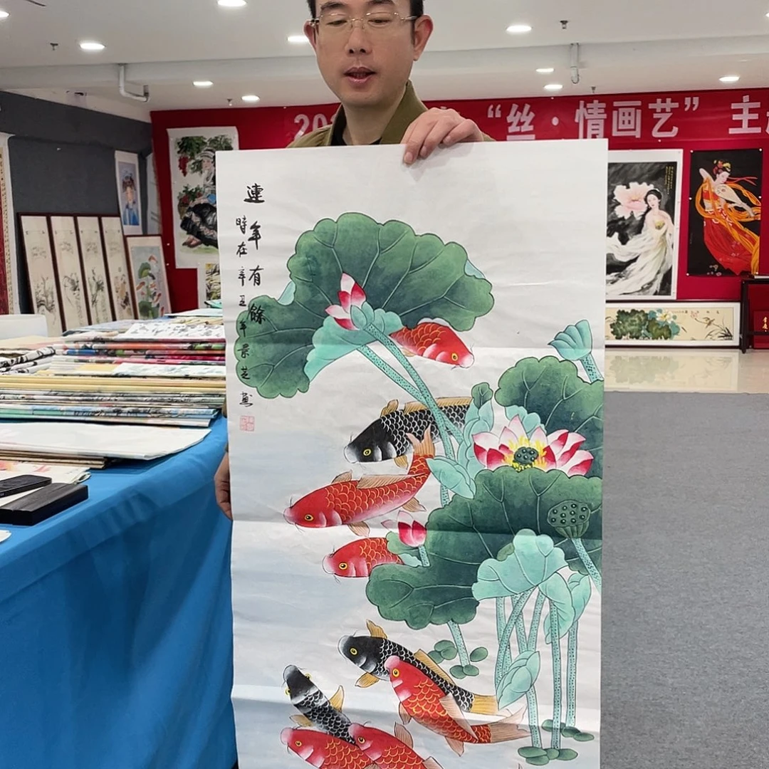 国画今天上午国画作品展示