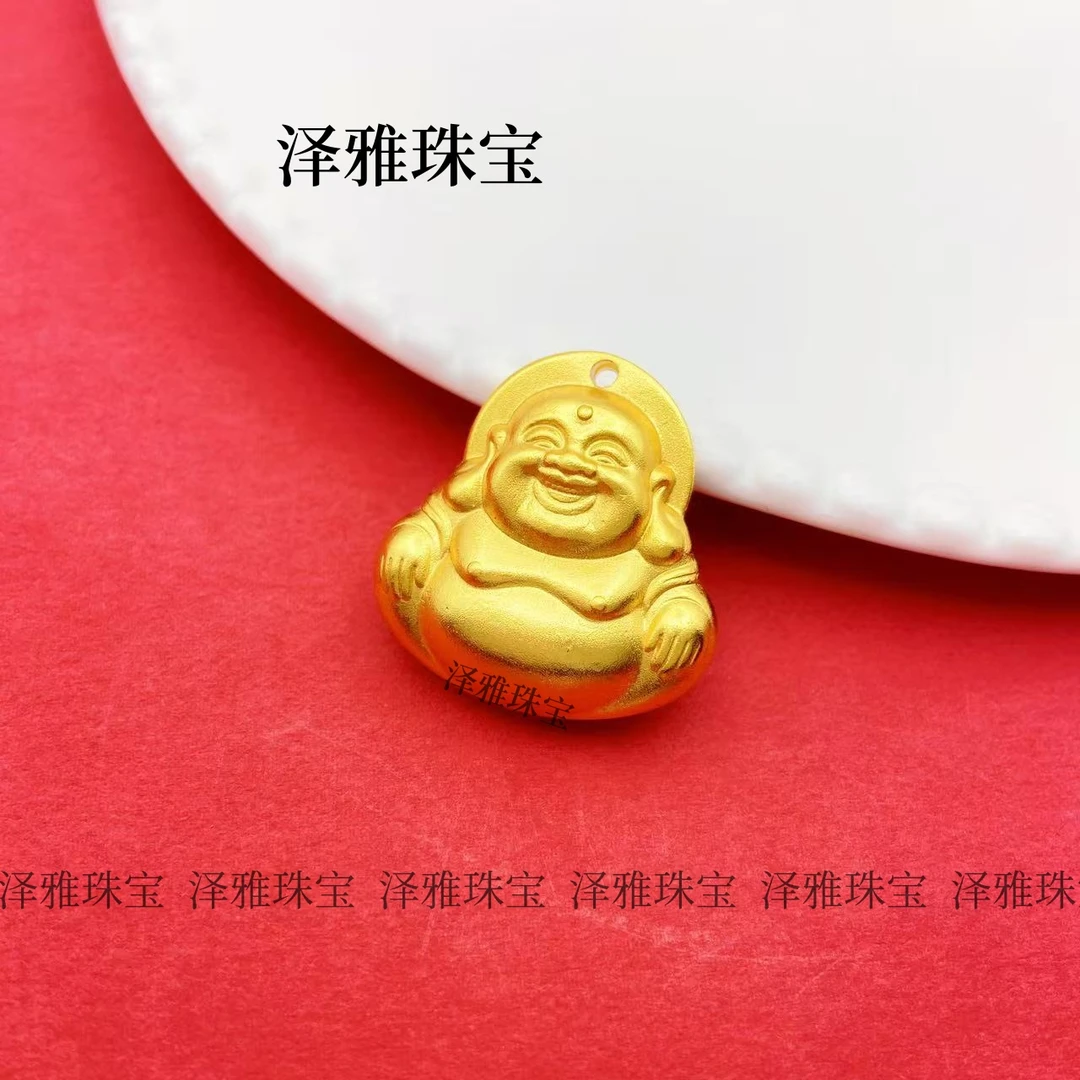 铜合金吊坠 精工福字大肚弥勒佛公吊坠实心挂坠