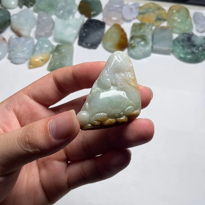 翡翠未镶嵌颈饰龙龟25