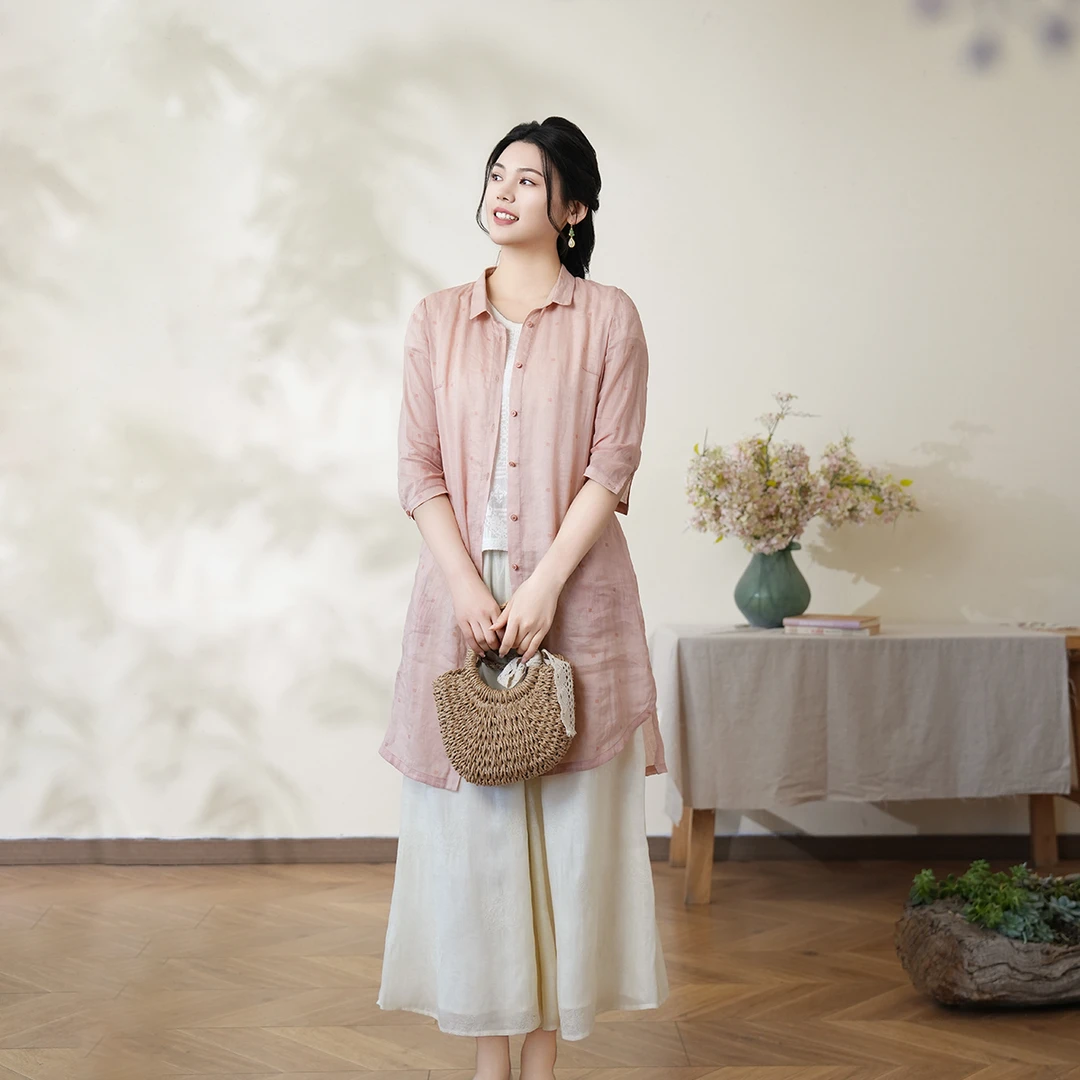 布符2025年夏季原创设计新品刺绣百搭开衫吸睛显瘦时尚个性MXBX28