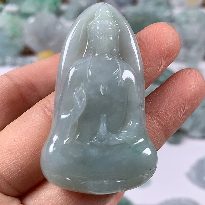翡翠未镶嵌颈饰观音福利