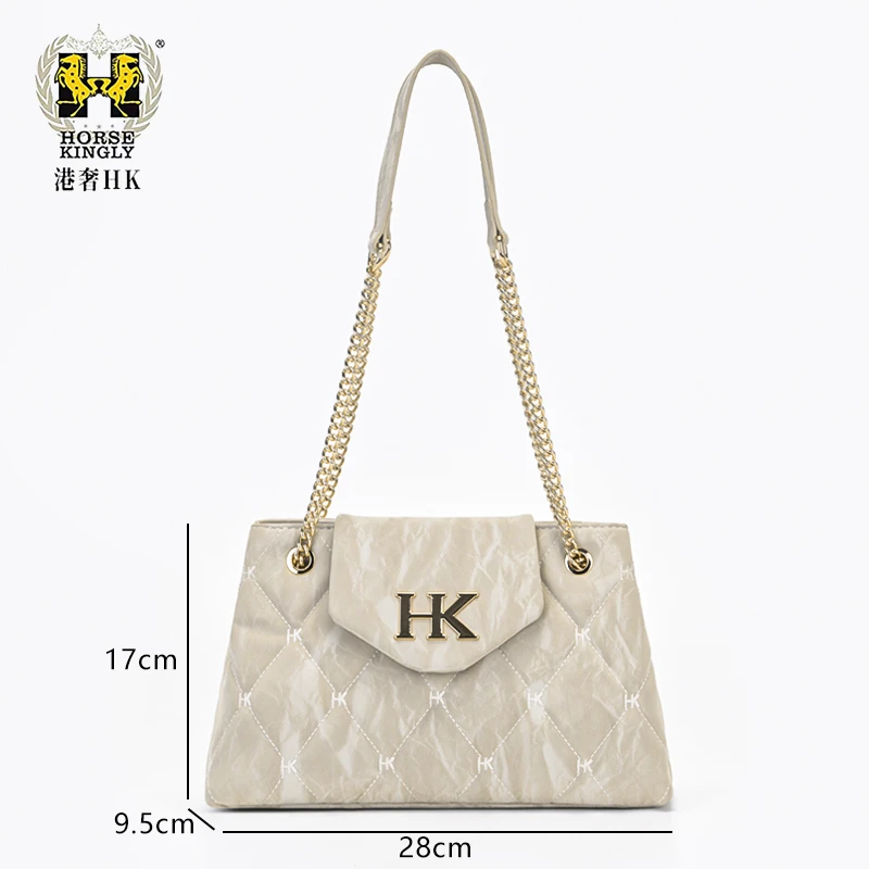 Horse Kingly女士刺绣包经典单肩包斜跨手提女1188