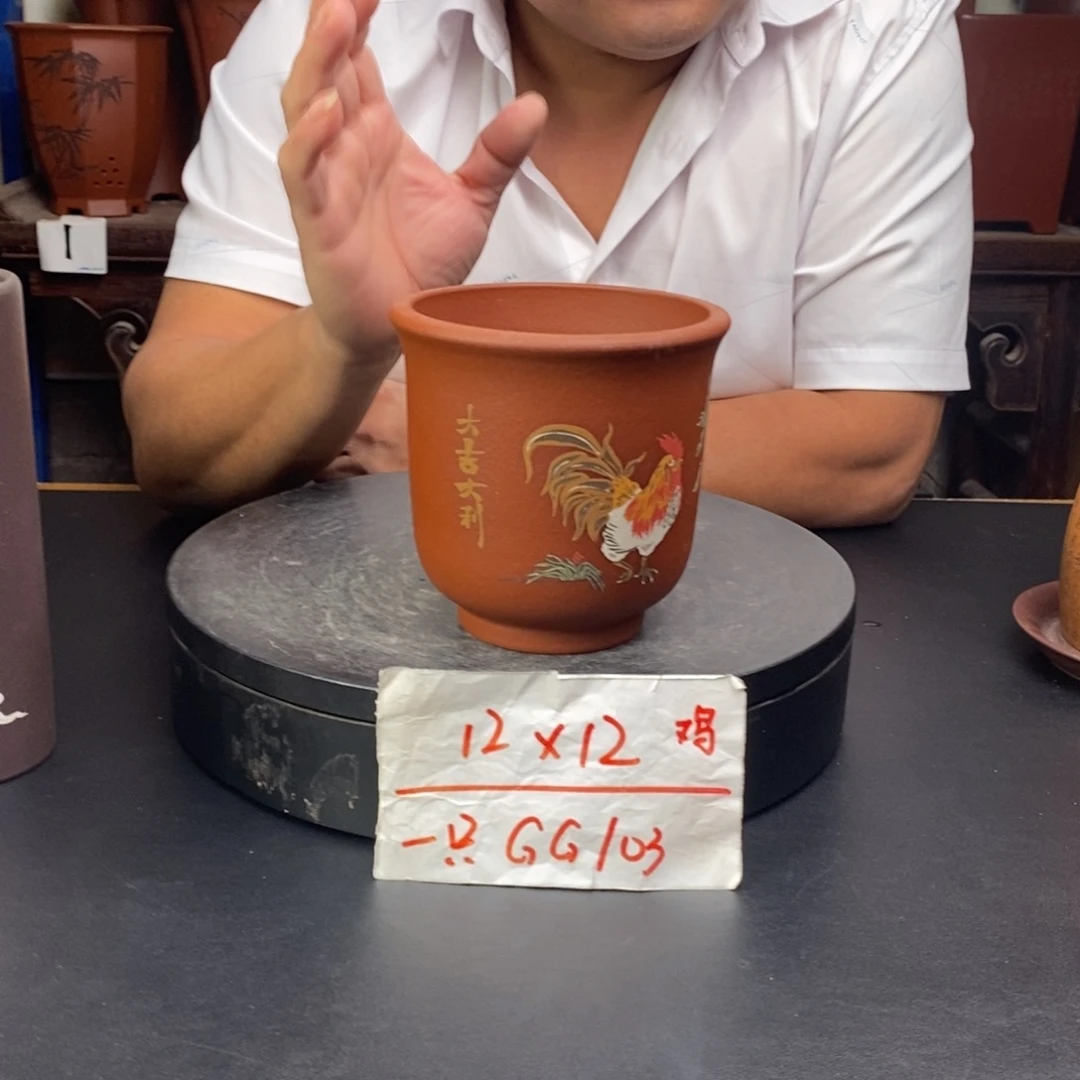 紫砂花盆货号一只GG103