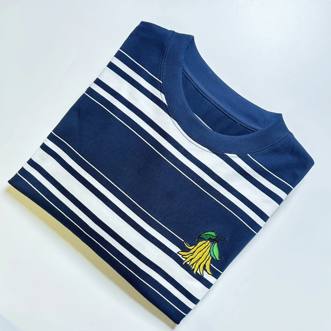 佛手柑条纹薄卫衣