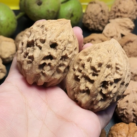 文玩核桃大沽石一对