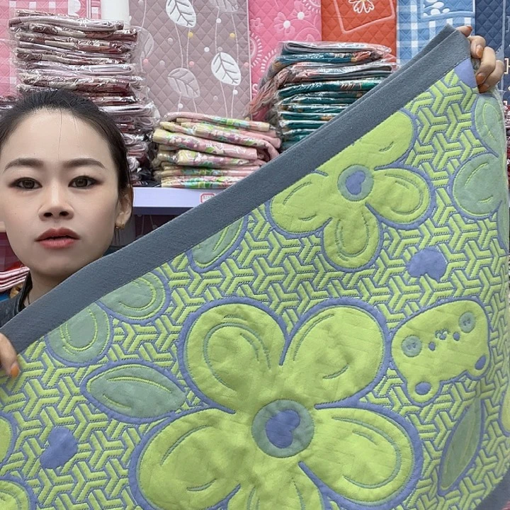 棉绿色大花纯棉面料