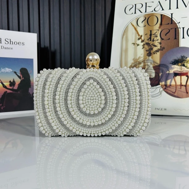 【水滴珠珠】晚宴包满钻装饰手拿包派对包包斜挎包名媛婚宴手提包