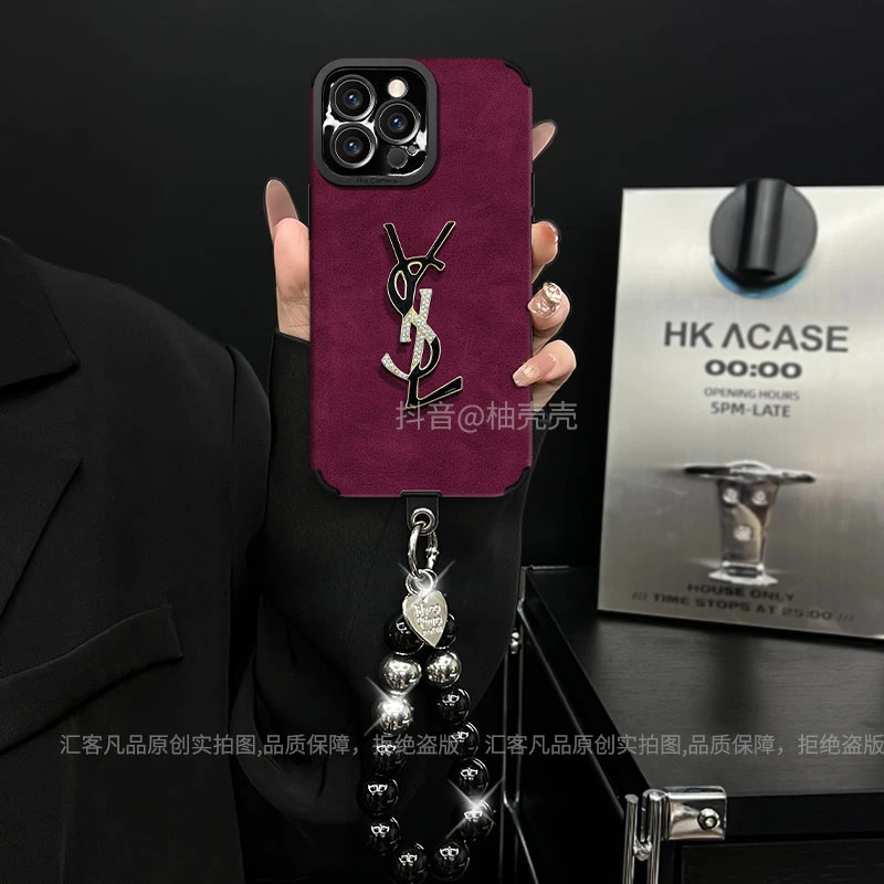 适用【苹果/oppo/华为/vivo/小米】瞳眼酒红潮牌SY标轻奢防摔手机壳