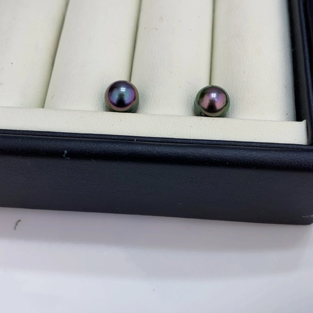 海水珍珠大溪地未镶嵌小**妈大溪地对珠8-9兰