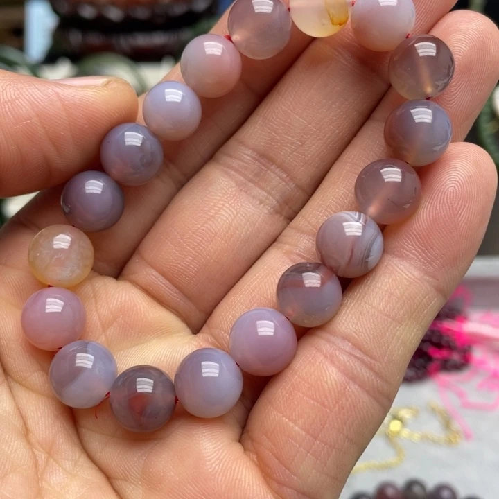 玛瑙/玉髓未镶嵌手链绯红玛瑙手链卡10