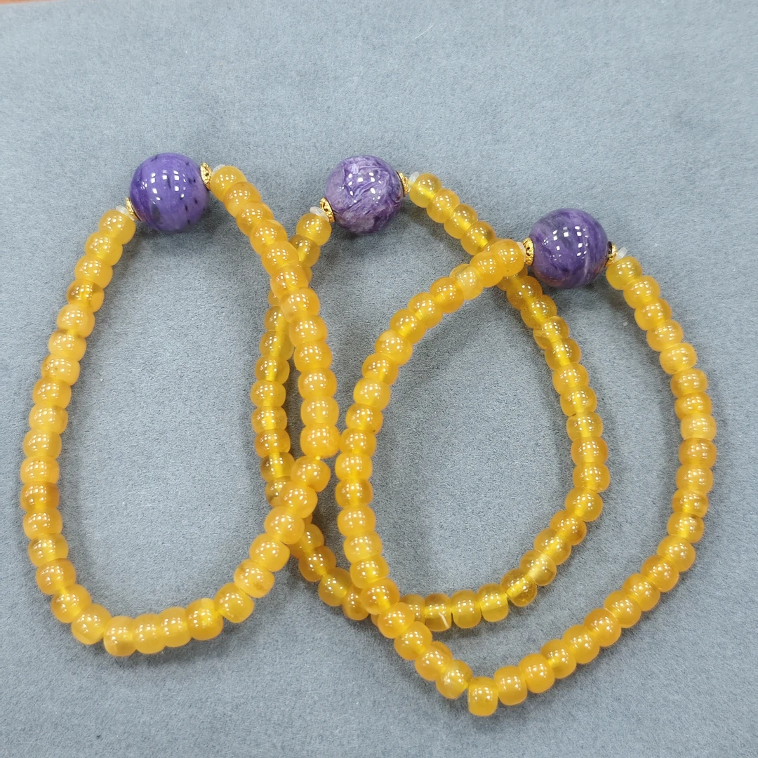 【书记甄选】天然原创蜜蜡单圈手链 多样性发一件 约5mm JC3672