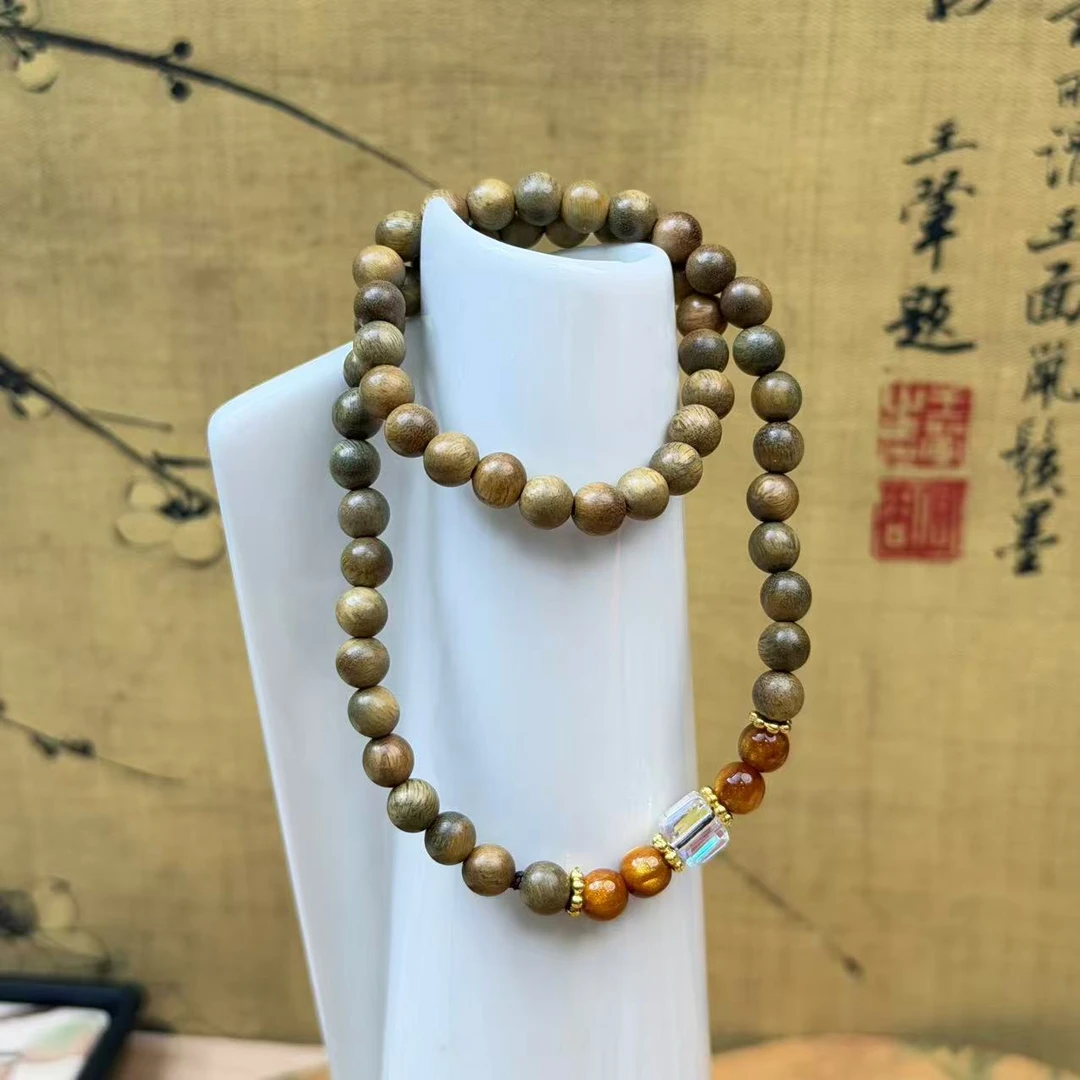 DA-1157-绿檀带五彩正方体隔金属装饰