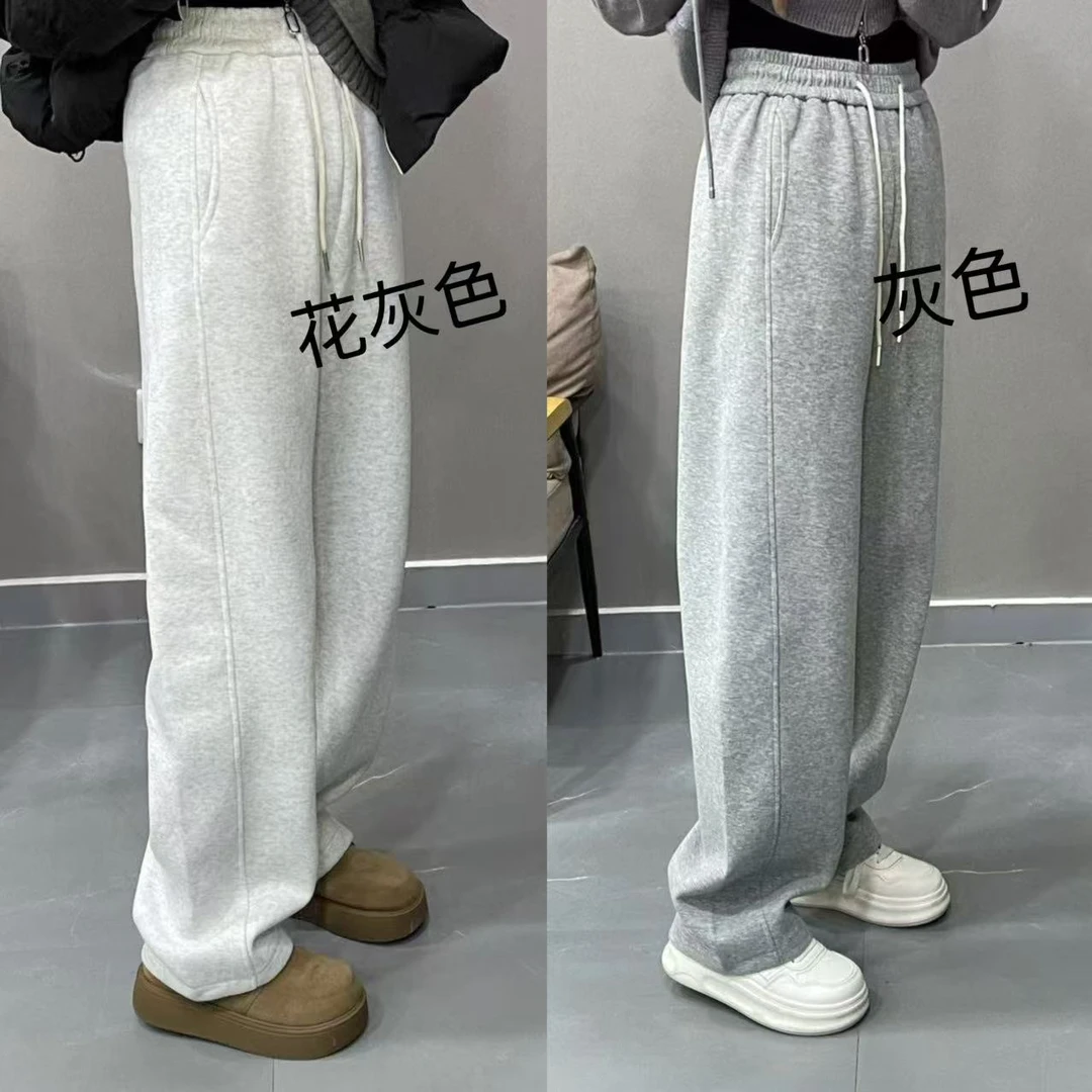 【新品】花灰色弯刀裤