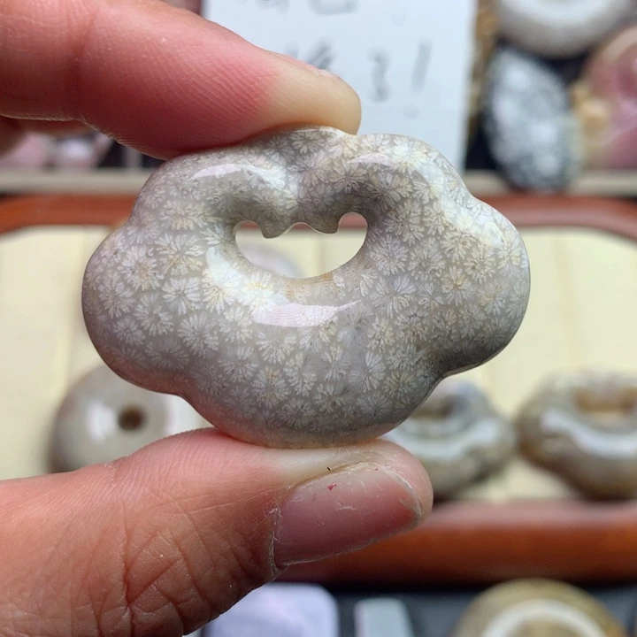 硅化珊瑚（珊瑚玉）颈饰未镶嵌