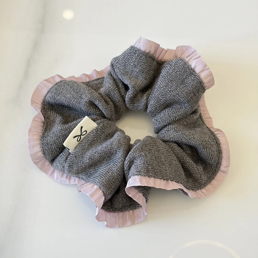 韩系秋冬简约针织高级感精致发圈发饰大肠发圈发绳