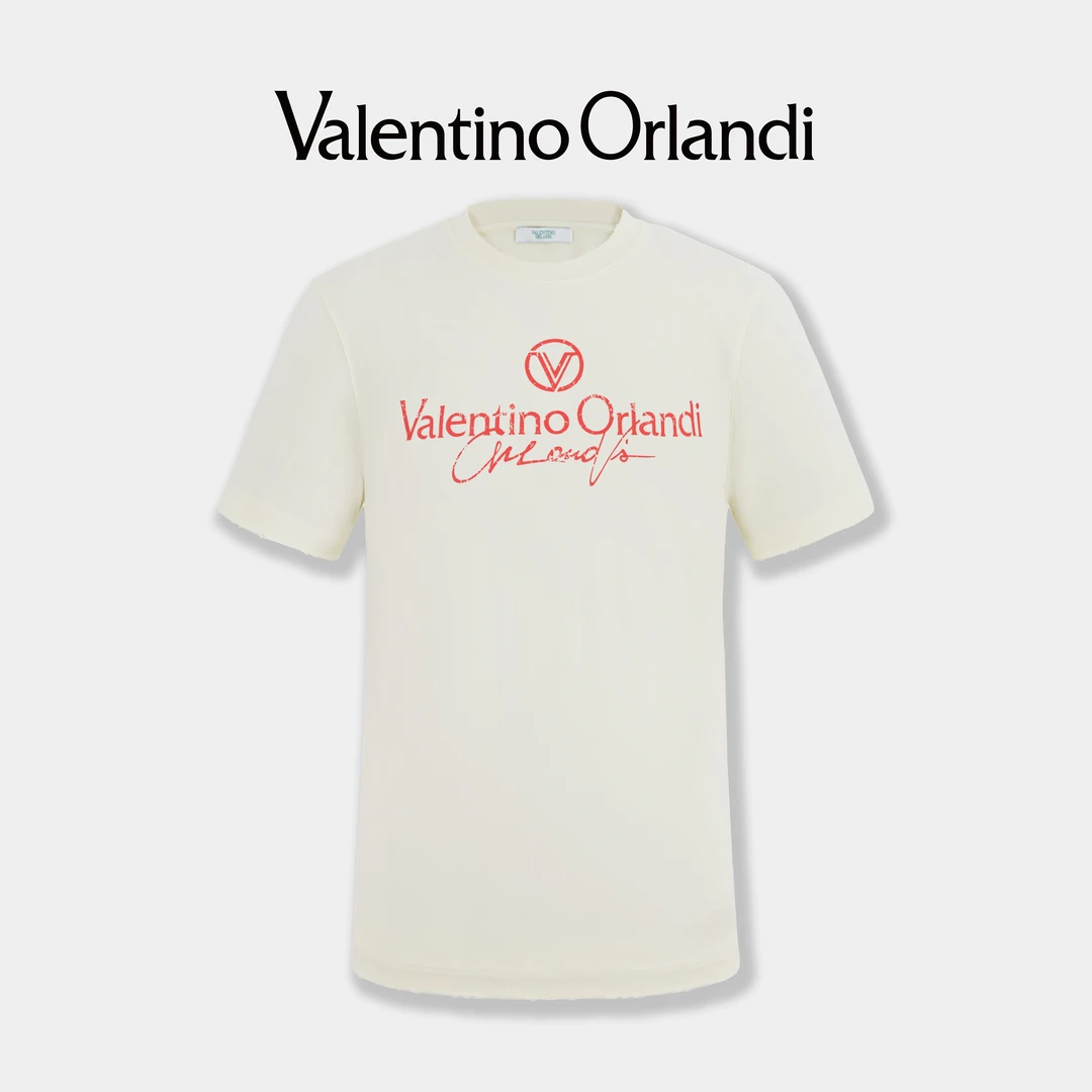 Valentino orlandi男士夏季时尚百搭圆领短袖T恤