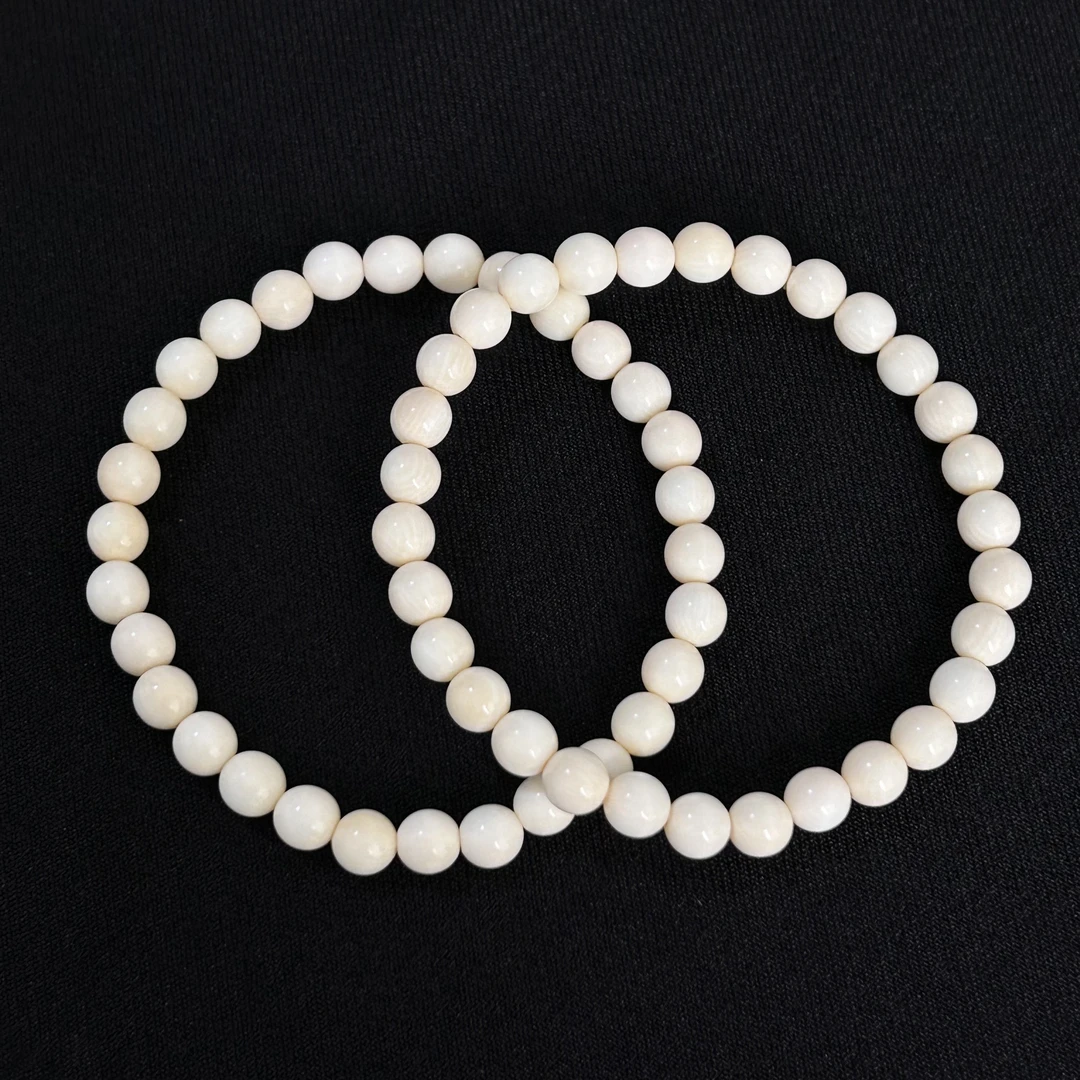 P070（收藏级）天然猛犸象牙同根精选肉芯5A料尺寸约6mm