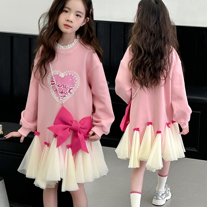 [专柜品质]女童秋装连衣裙儿童公主裙时髦春秋季小孩洋气卫衣裙子