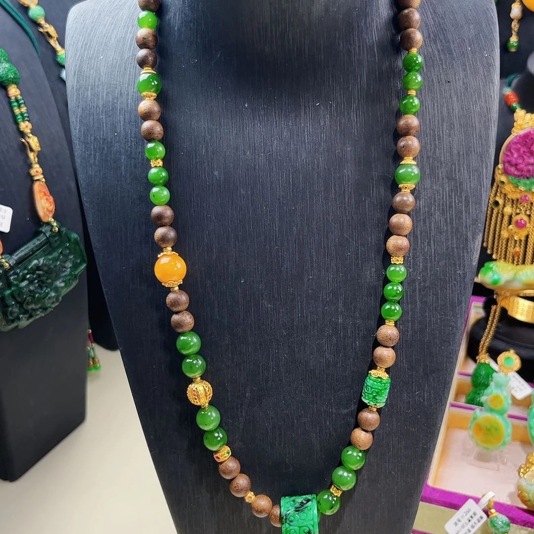 【闪购商品】和田玉（碧玉）项链未镶嵌和田