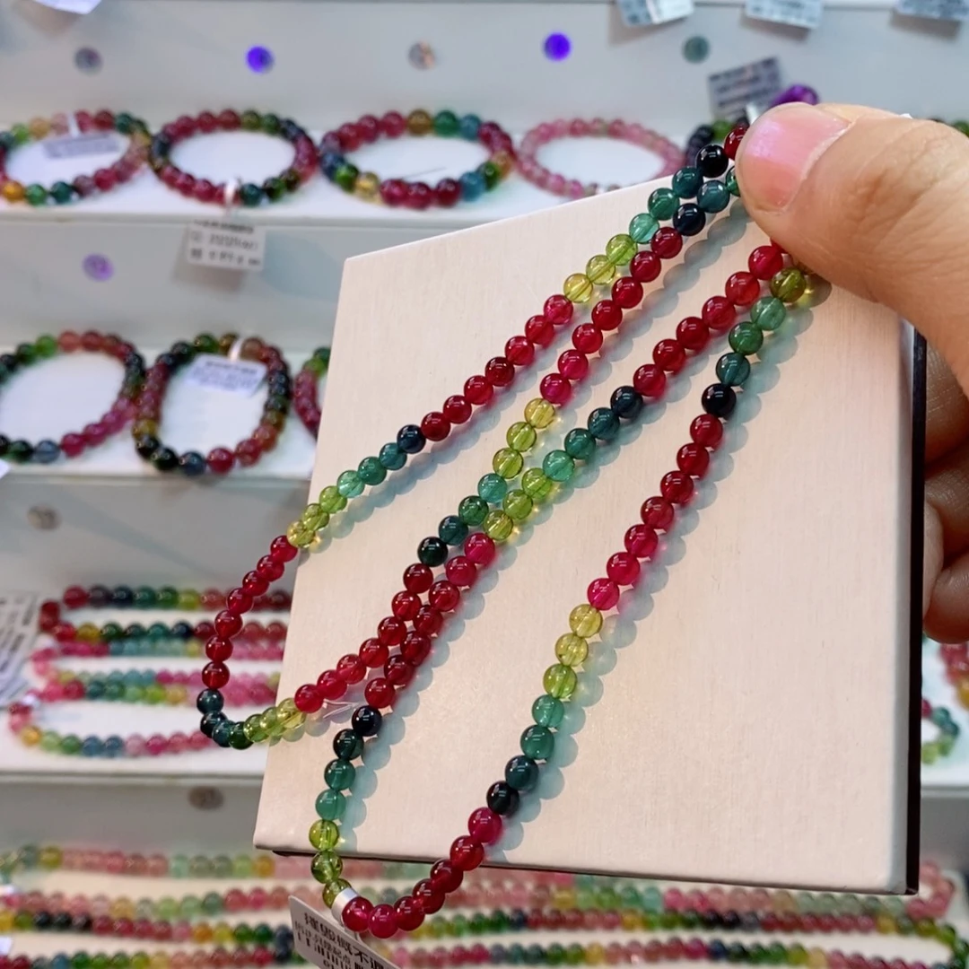 手串碧玺未镶嵌多样性发一条