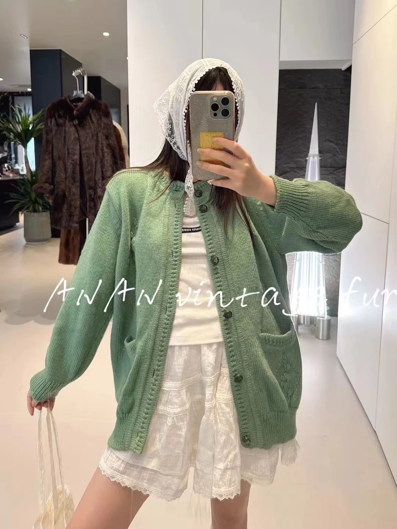 ANAN Vintage 古着钩花重工复古毛衣