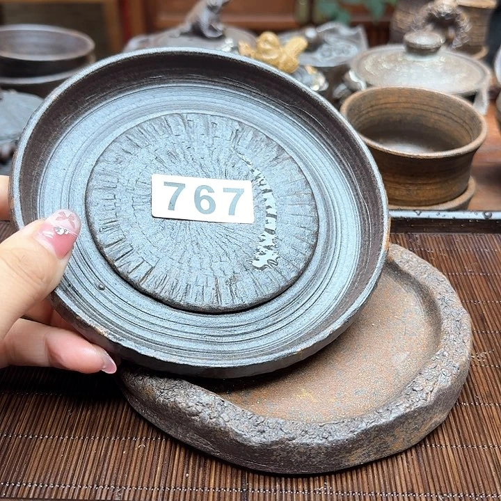 纯手工制作粗陶茶具