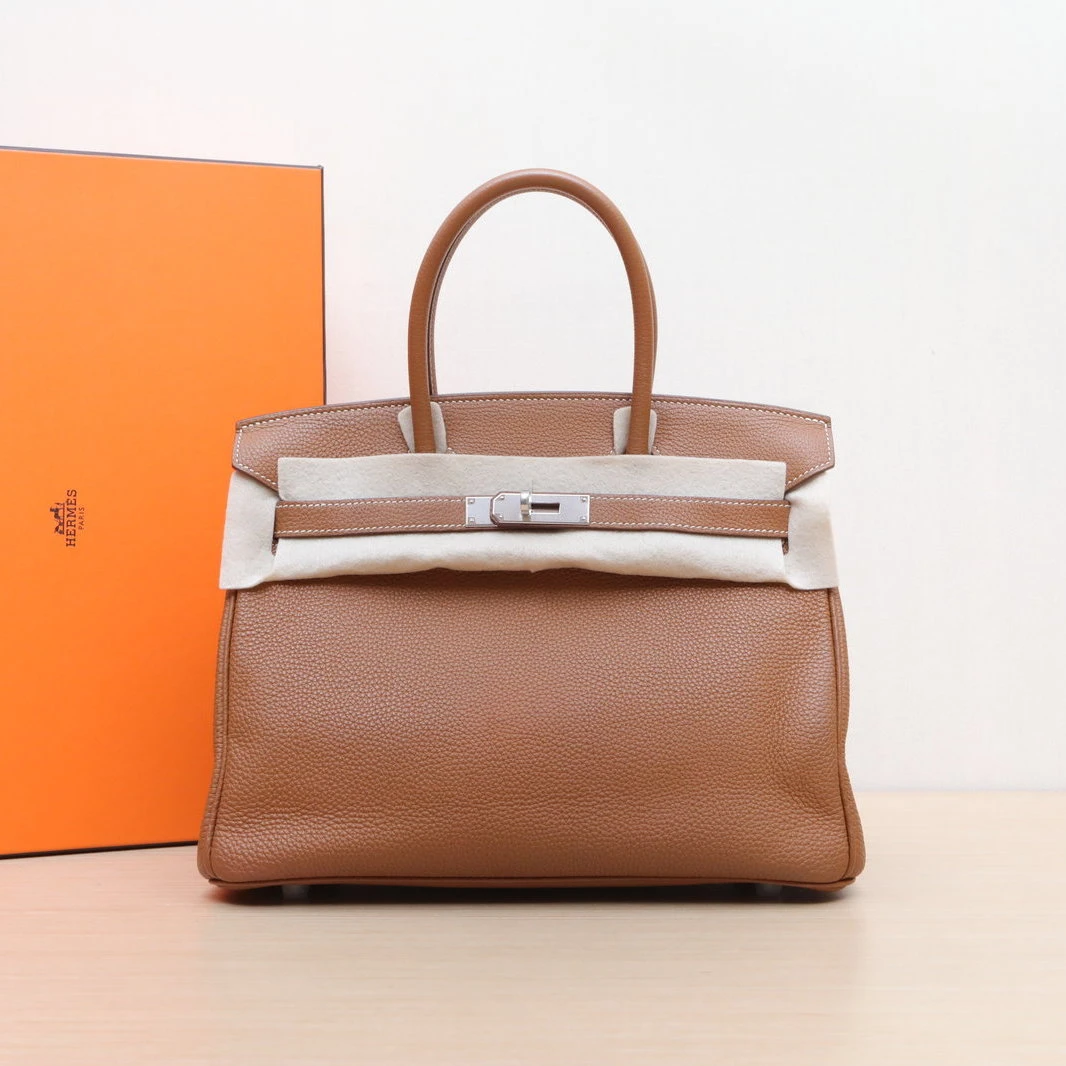 95新 Hermes/爱马仕 【双双】Birkin 30 37金棕色 Togo皮 A刻