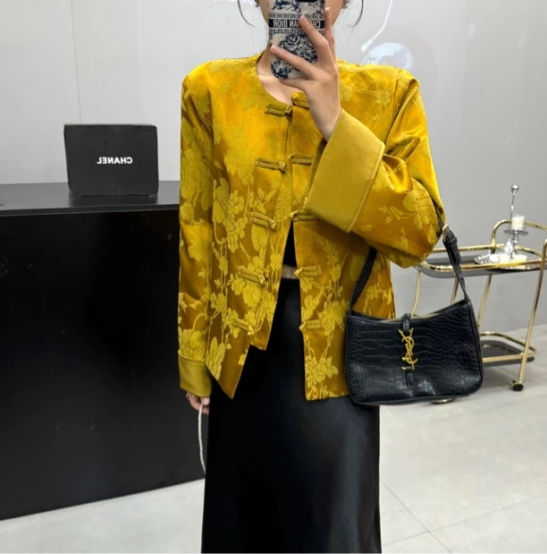 新中式春季新款外套设计师长袖款女装复古秋冬中式时尚2025010