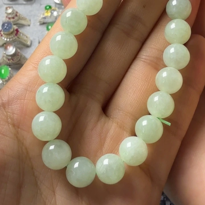 颈饰未镶嵌翡翠定制款珠子果绿底色