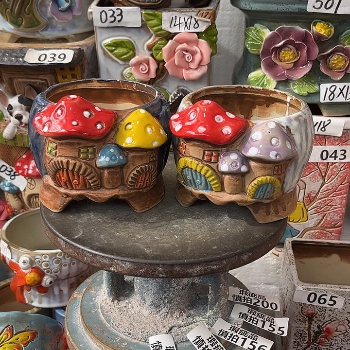 粗陶材质多肉花盆