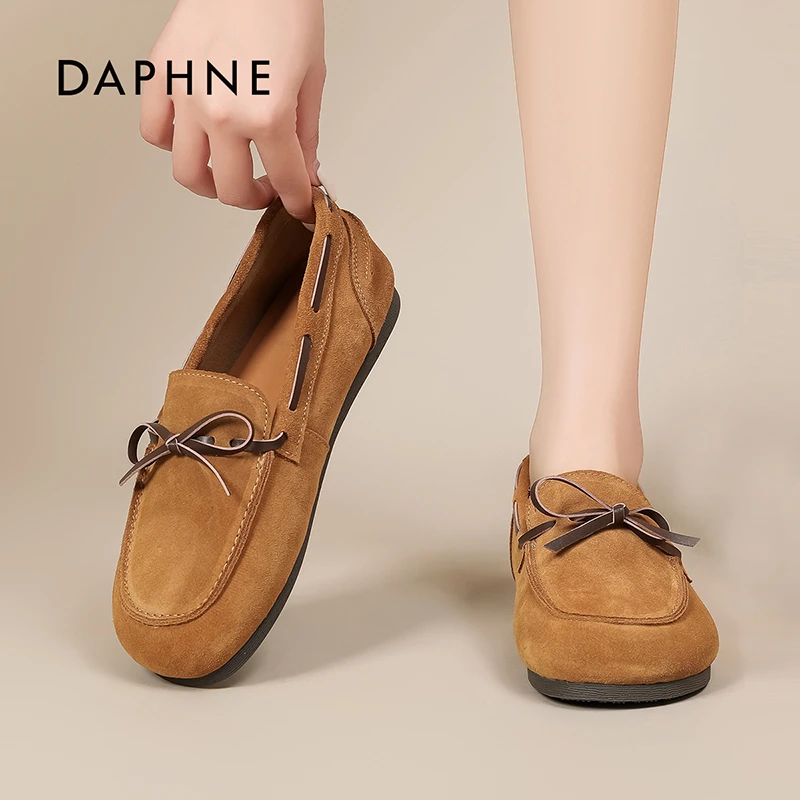 真皮豆豆鞋女2025新款春季时尚外穿百搭网红时尚休闲女鞋Q