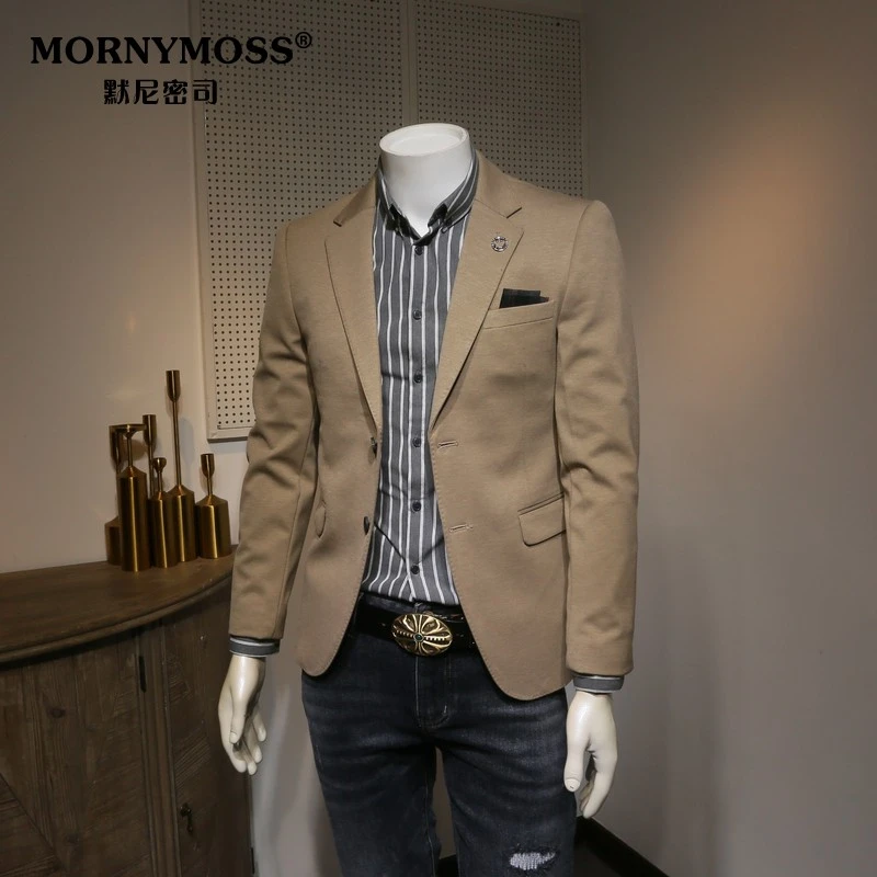 休闲男都市型单西便服男士韩版修身西装男两粒扣上衣西服外套套装