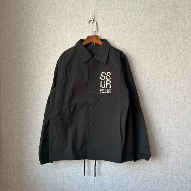 [玥姐专属] SSUR 背面涂鸦印花 夹克外套 黑/米白 O7U01H