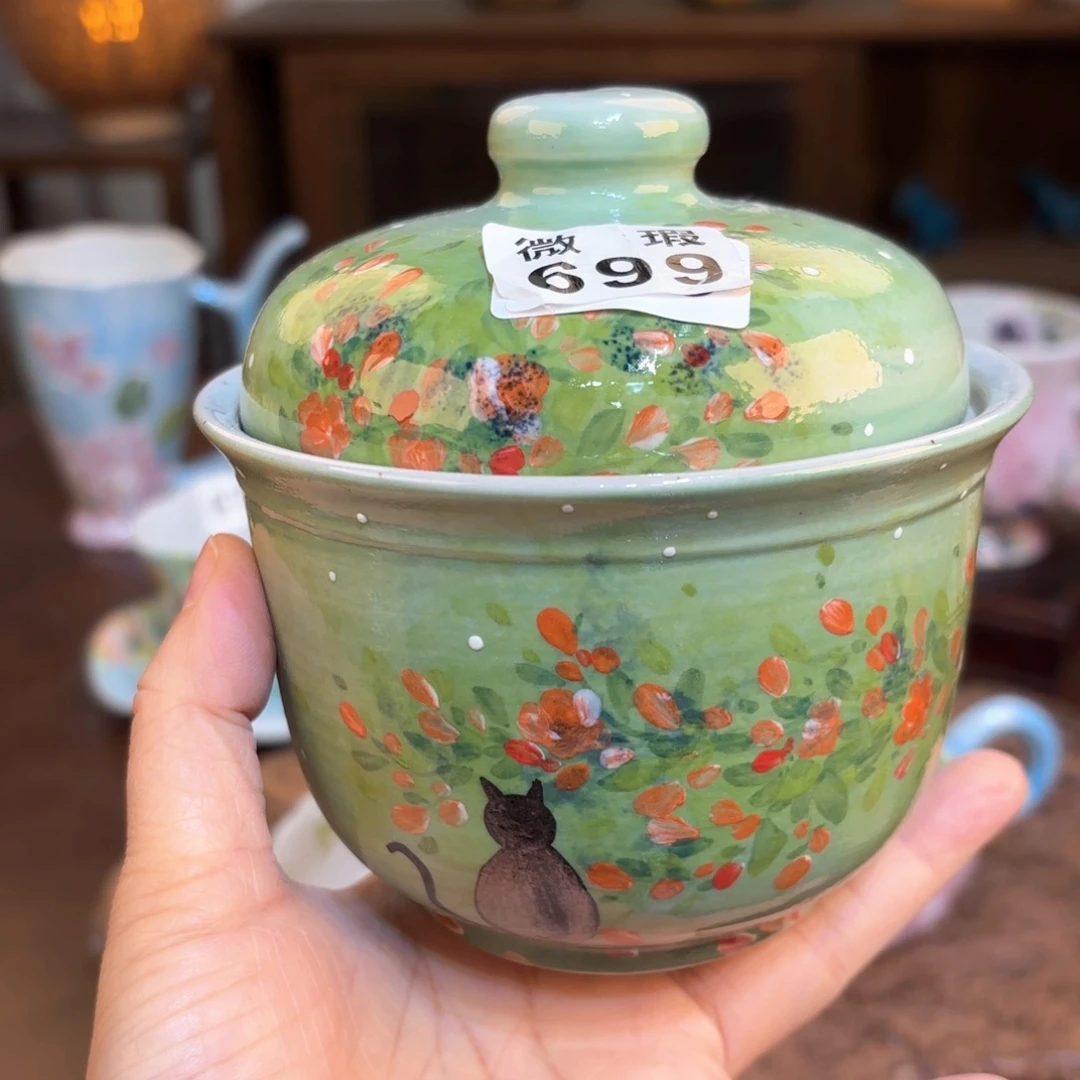 景德镇手绘高温釉下彩陶瓷茶具