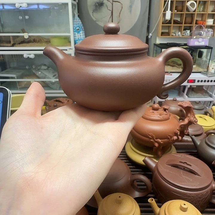 紫砂茶壶国工蒋洁全手工底槽清仿古220