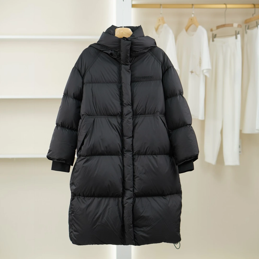【麦笛09】50604415宽松长款连帽羽绒服冬季女装专柜撤柜