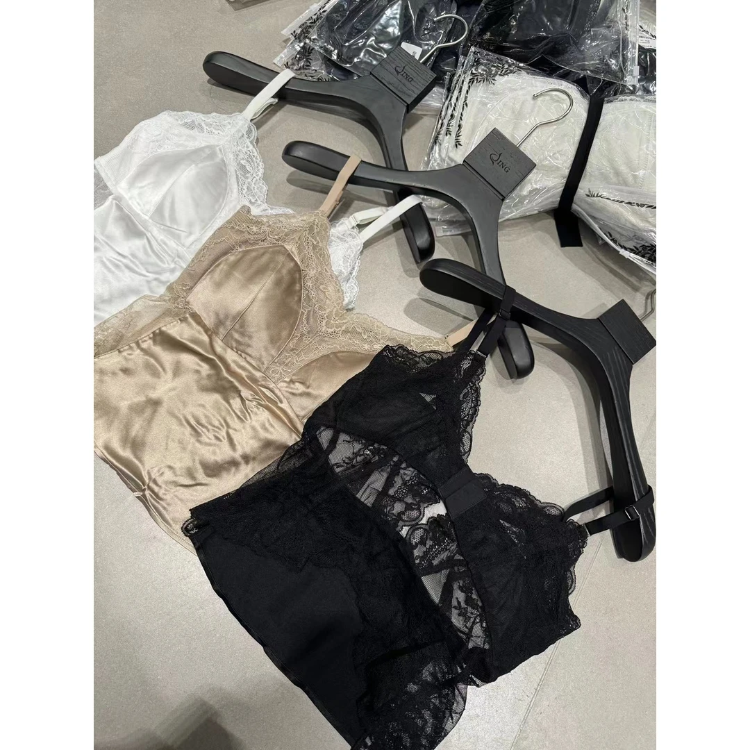 JING《魅力四射》性感蕾丝美背女士时尚打底无钢圈吊带百搭气质