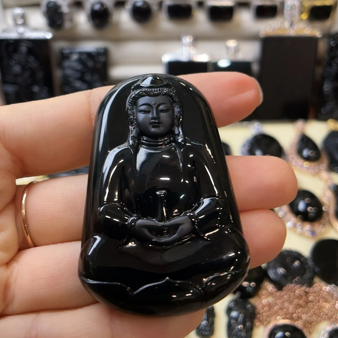 ****水翡翠未镶嵌颈饰墨翠