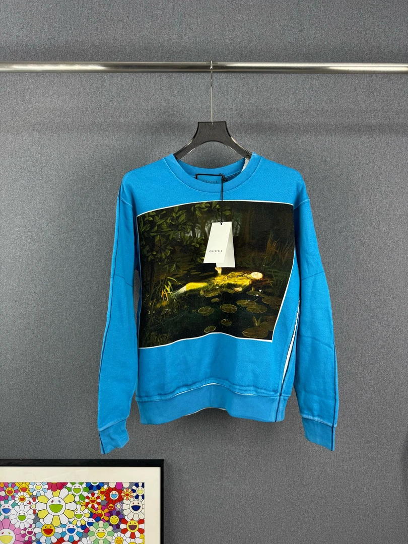 未使用 YSL/圣罗兰 古驰不规则边线限量 卫衣XS码编码 12号 13125