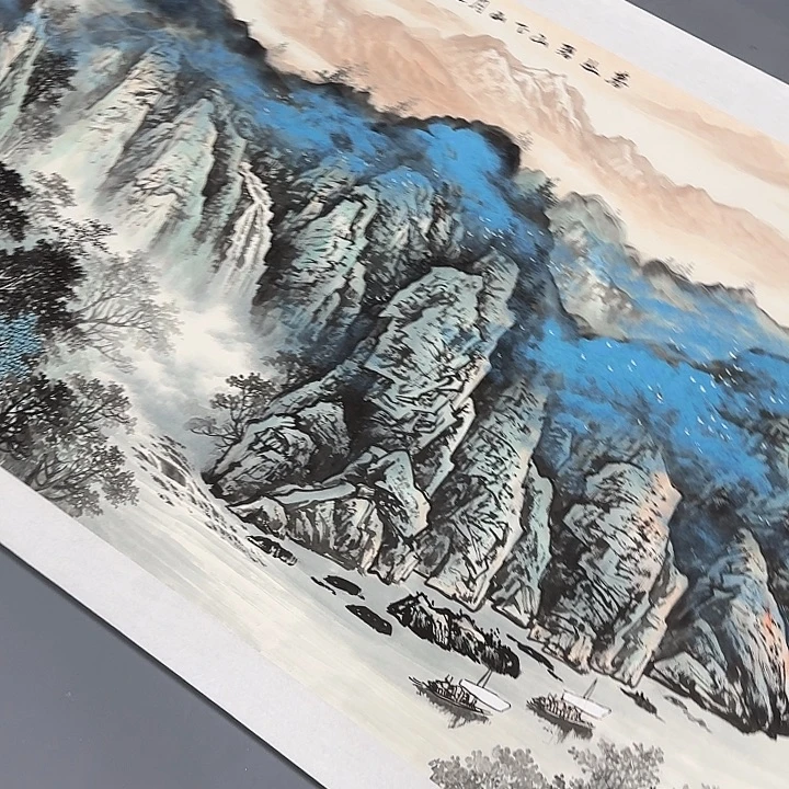 渡***心国画国画作品山水