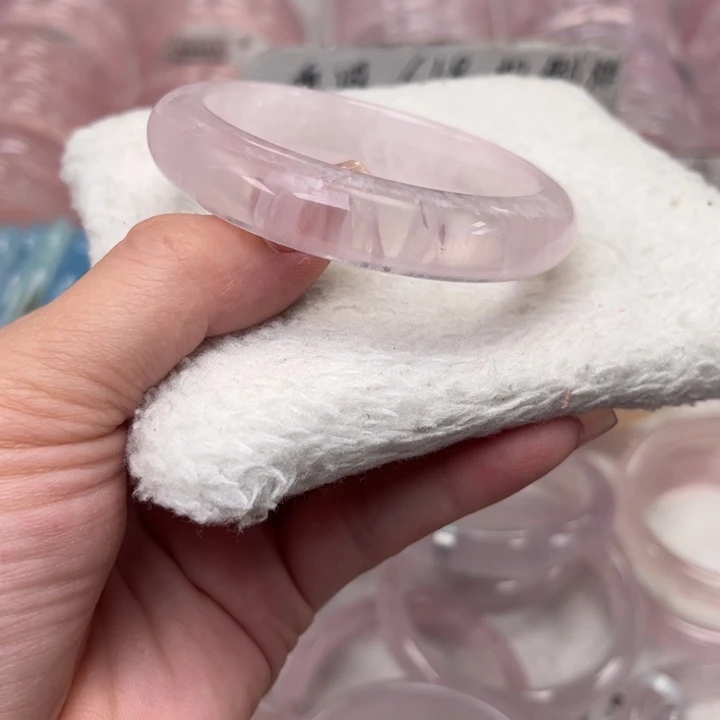 水晶手镯未镶嵌紫粉53.9（有水晶纹）不售后