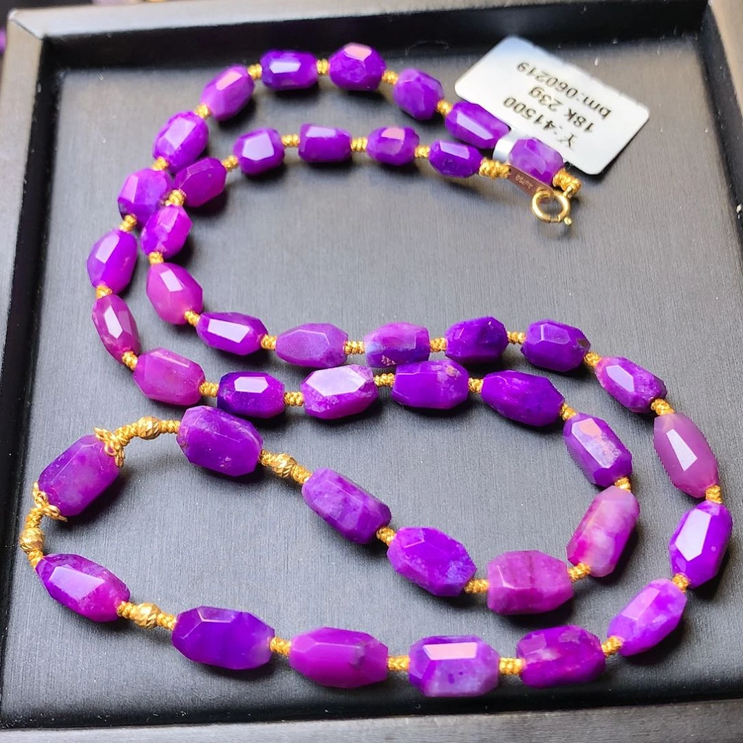 苏纪石（舒俱来）项链18K金镶嵌