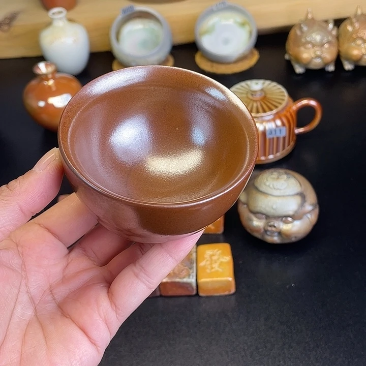 燃薪柴烧茶器志野杯