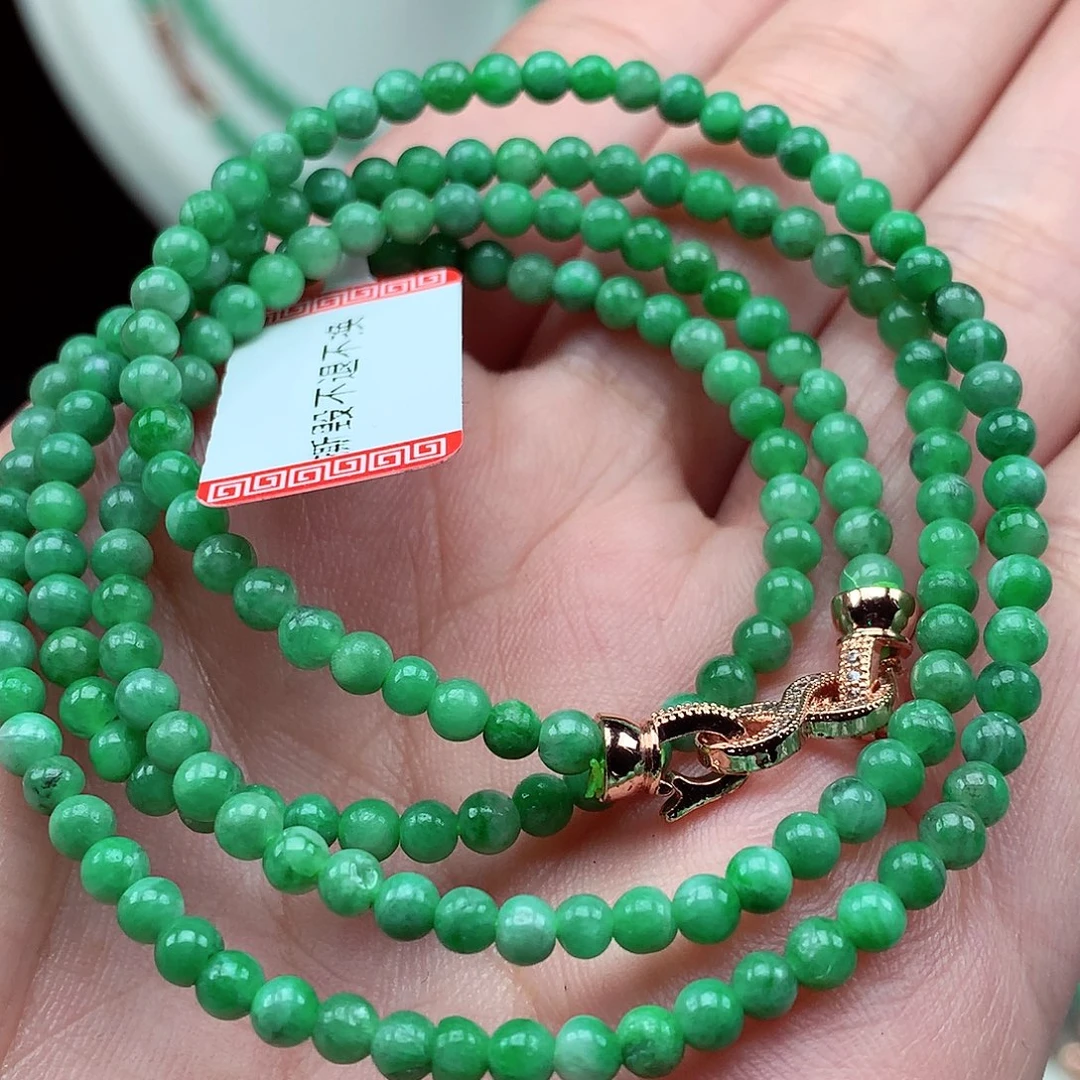 笑***口翡翠未镶嵌手链翡翠